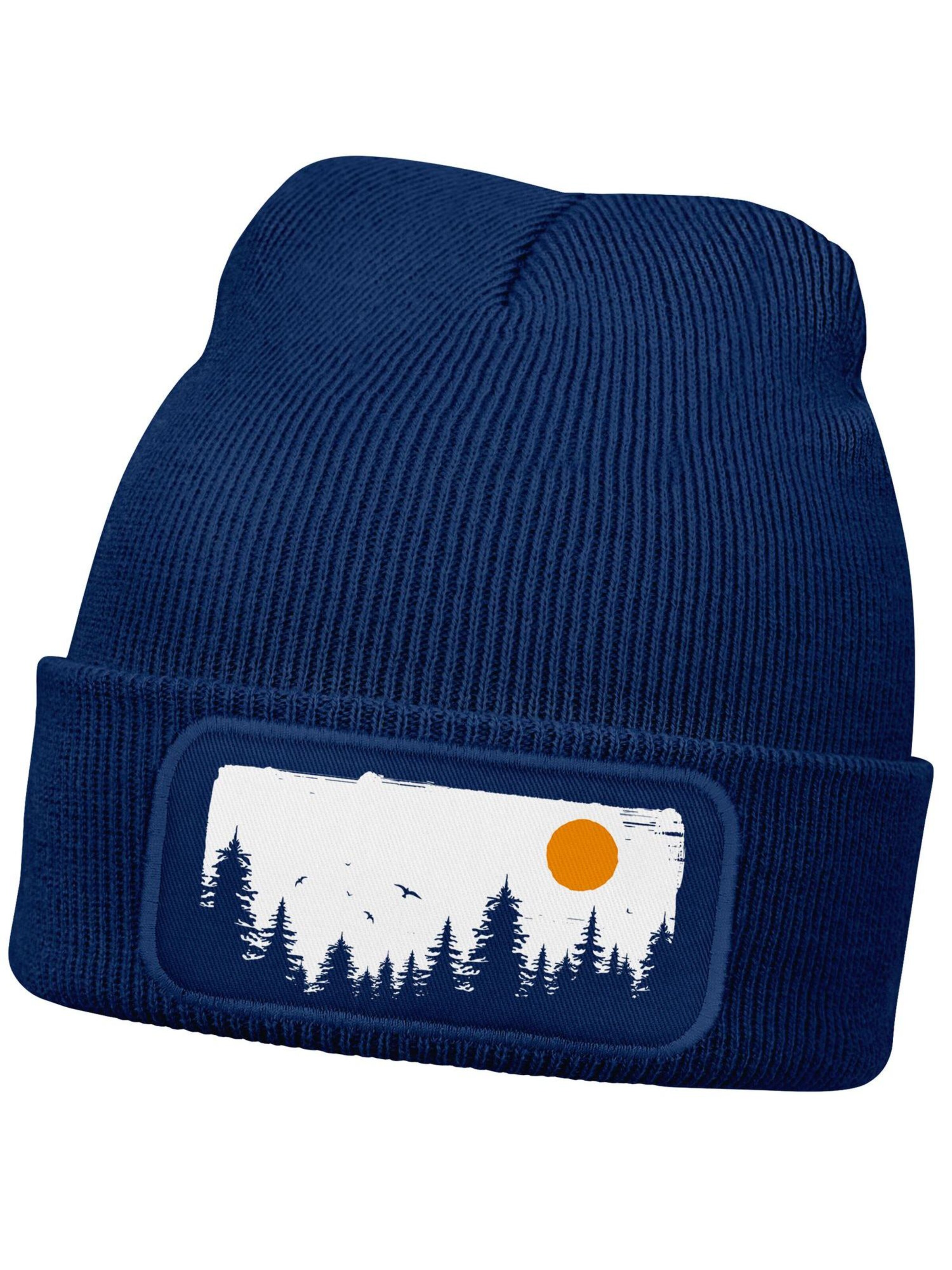 Neverless Beanie 'Braumkette' in Blue: front