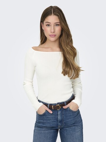 Pull-over 'ONLANJELICA' ONLY en blanc