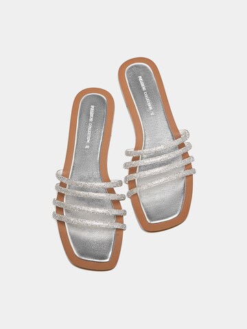 Pull&Bear Pantolette in Silber