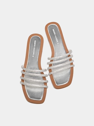 Pull&Bear Mules in Silver