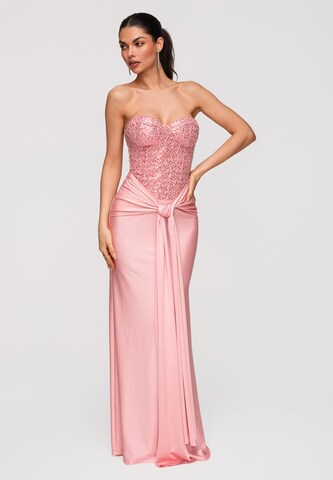 Ombre Abendkleid in Pink: Vorderseite