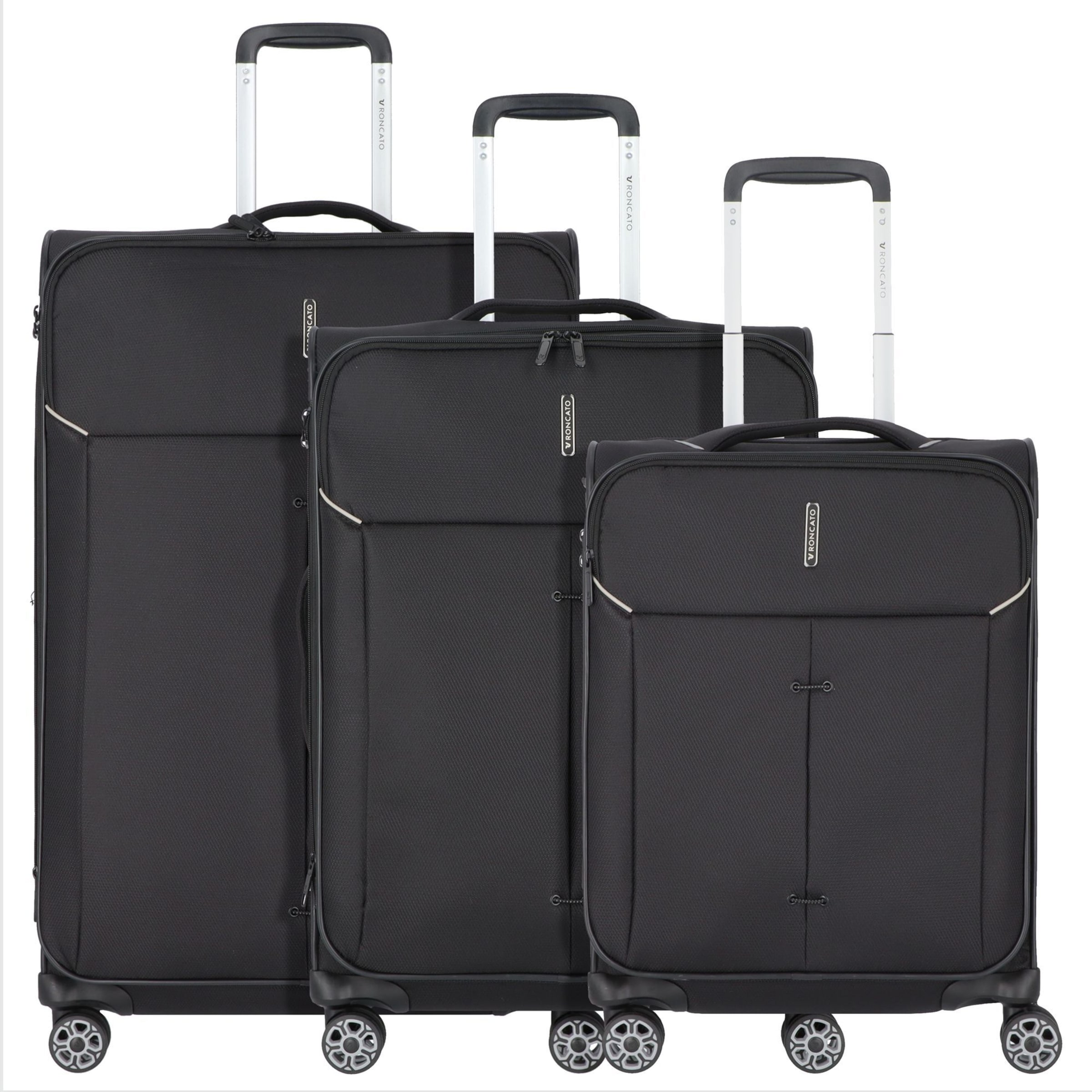 Roncato Suitcase Set 'Ironik 2.0' in Black: front