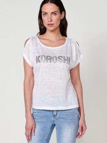 KOROSHI Shirt in Wit: voorkant