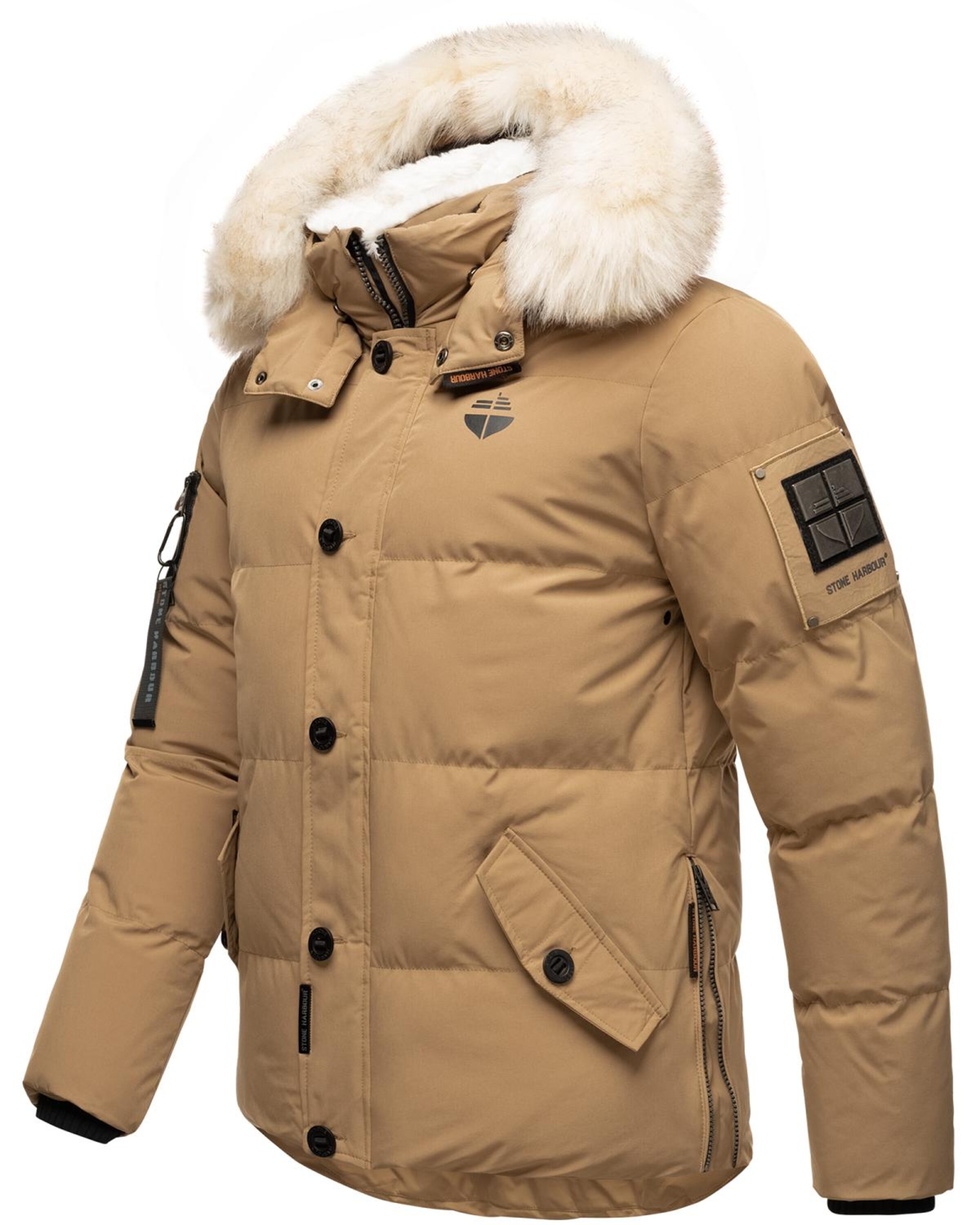 STONE HARBOUR Zimná bunda 'Halvaar' - Hnedá