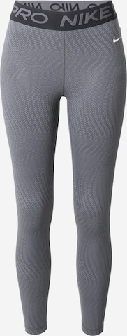 NIKESkinny Sportske hlače 'Pro' - siva boja: prednji dio
