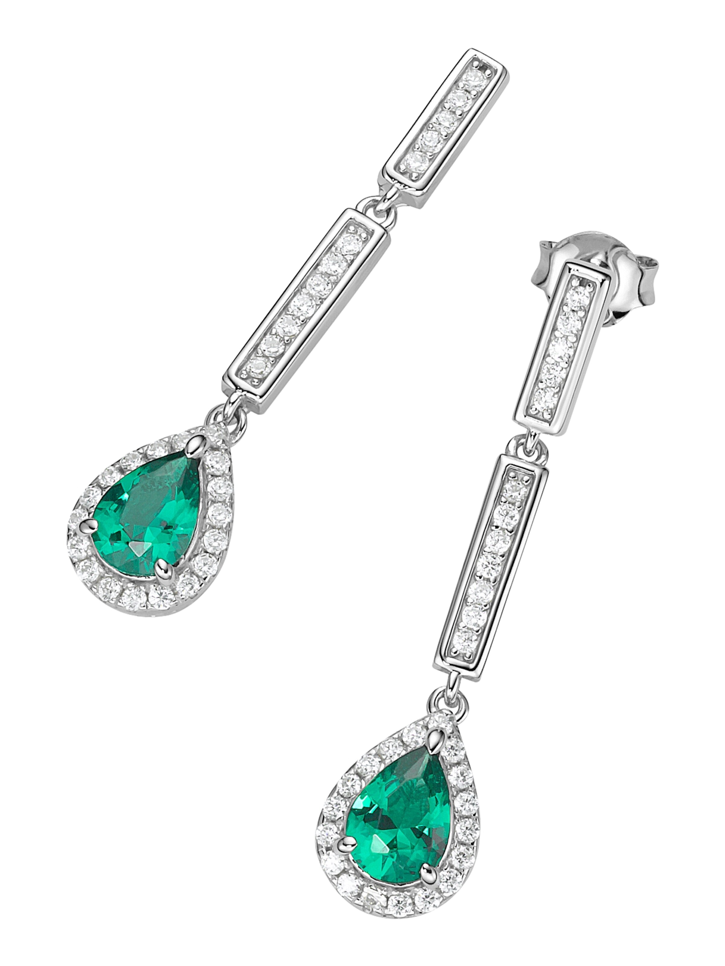 Boucles d'oreilles Giorgio Martello Milano en vert : devant