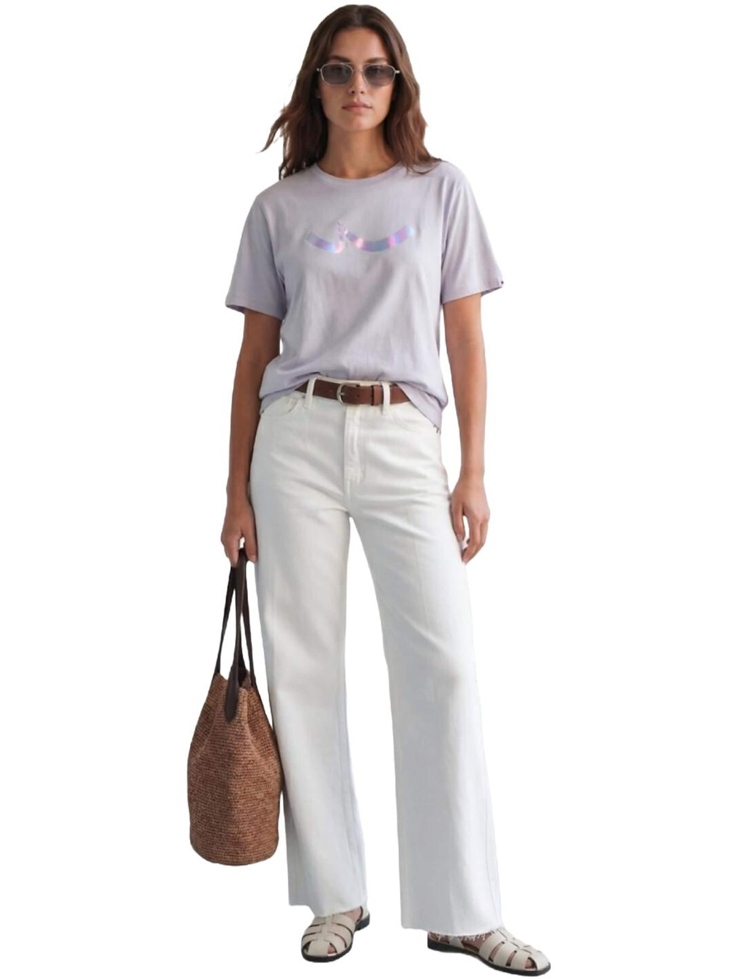 LTB Jeans - Camiseta en lila: frente