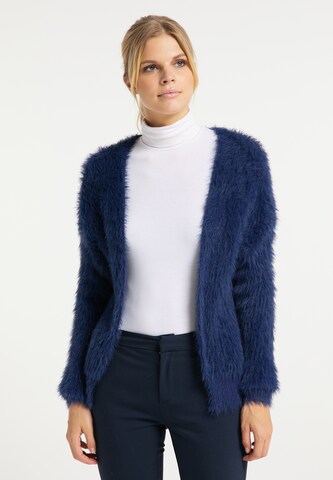 usha WHITE LABEL Knit Cardigan in Blue: front