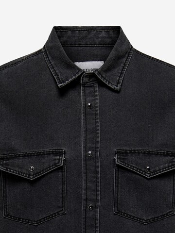 Only & Sons Regular fit Button Up Shirt 'Bane' in Blue