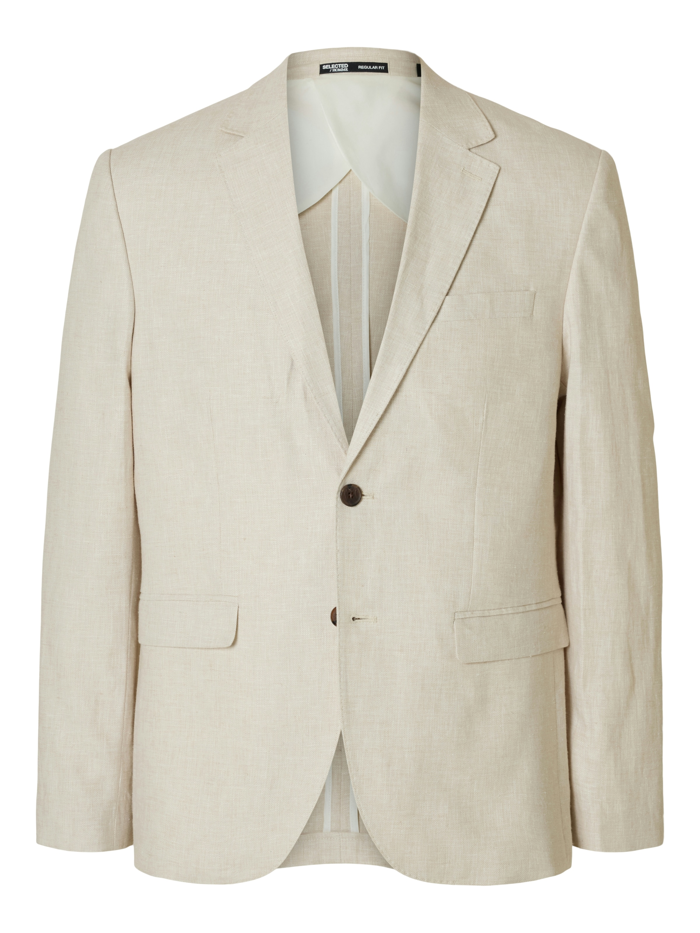 Coupe regular Veste de costume 'SLHMAli' SELECTED en beige : devant