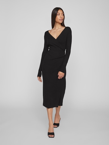 VILA Knitted dress 'COMFY' in Black