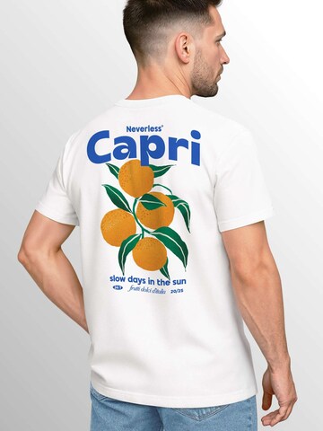 Neverless Shirt 'Capri Orange' in White