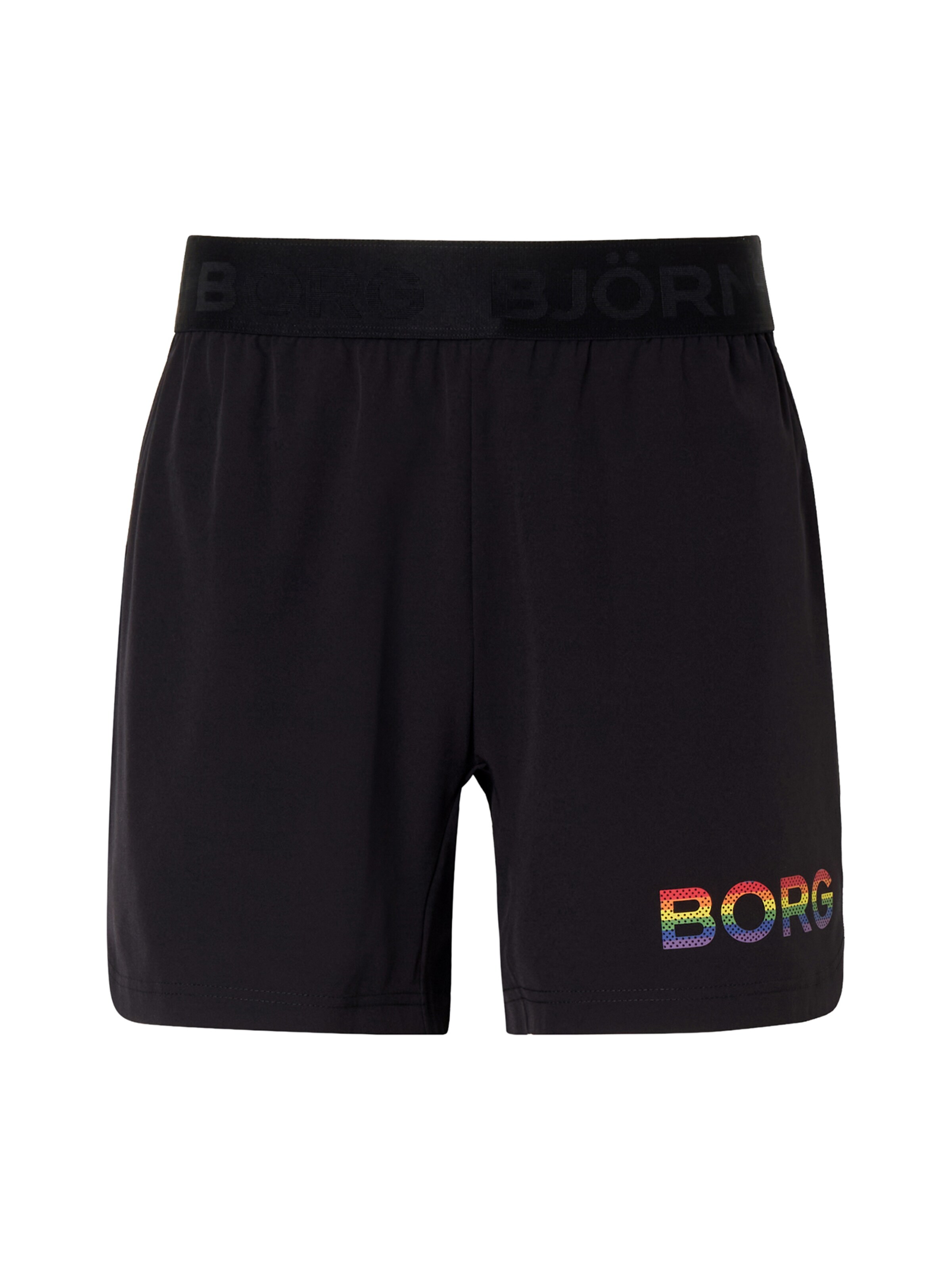 BJÖRN BORG Sports trousers in Black: front