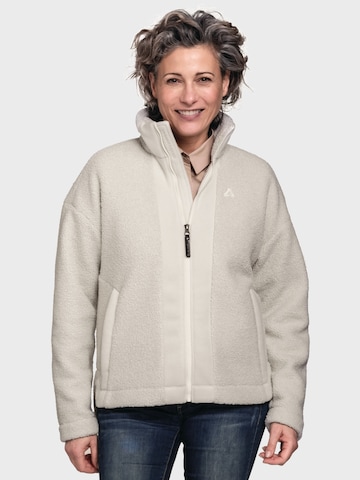 Schöffel Functionele fleece jas 'Kalmor' in Beige: voorkant