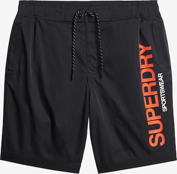 Shorts de bain Superdry en noir : devant