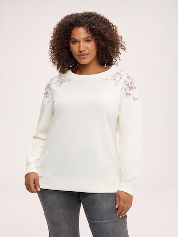 Fiorella Rubino - Sudadera en blanco: frente