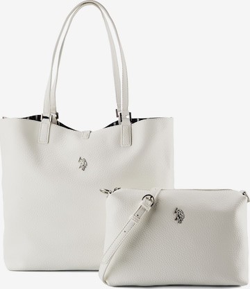 Cabas 'Rogersville' U.S. POLO ASSN. en blanc : devant