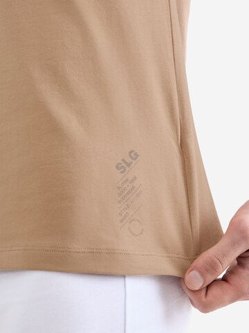 SLOGGI V-Shirt ' SLG Base ' in Beige