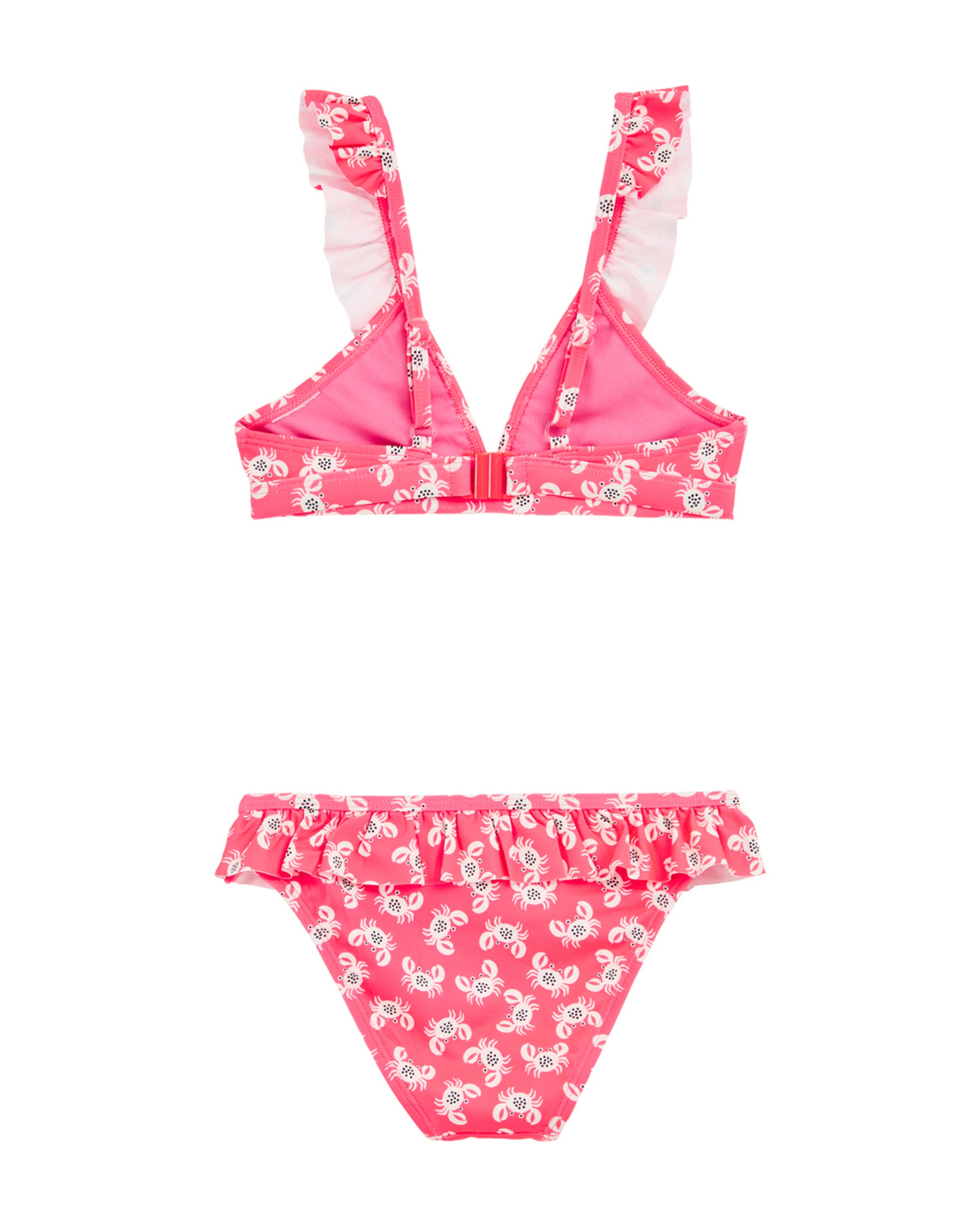 WE Fashion Сутиен с триъгълни чашки Бански тип бикини в розово