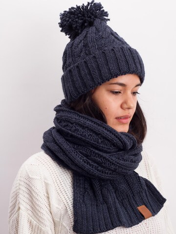 Manufaktur13 Mütze 'Rough Knit' in Blau