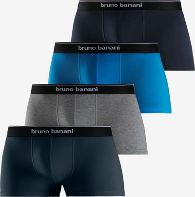 BRUNO BANANI Boxers en bleu / bleu nuit / gris chiné / noir, Vue avec produit