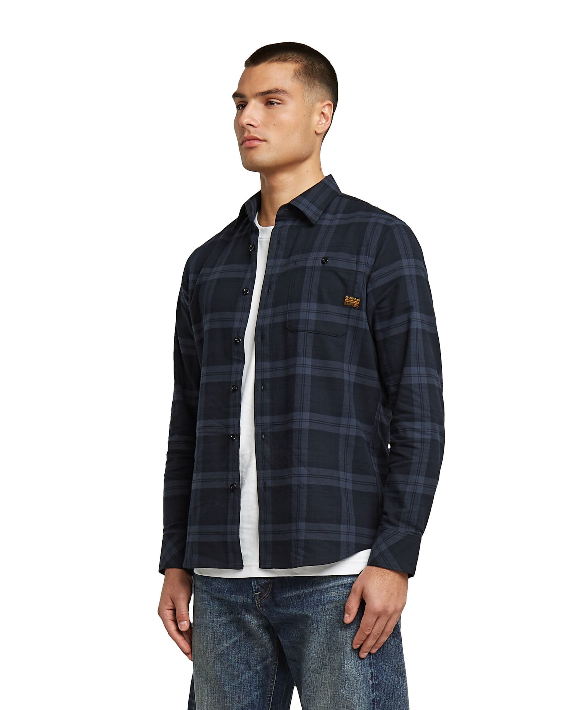 G-STAR Slim fit Overhemd 'Bristum 2.0' in Blauw