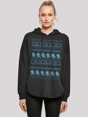 F4NT4STIC Sweatshirt 'Christmas Fuchs Weihnachten' in Zwart: voorkant