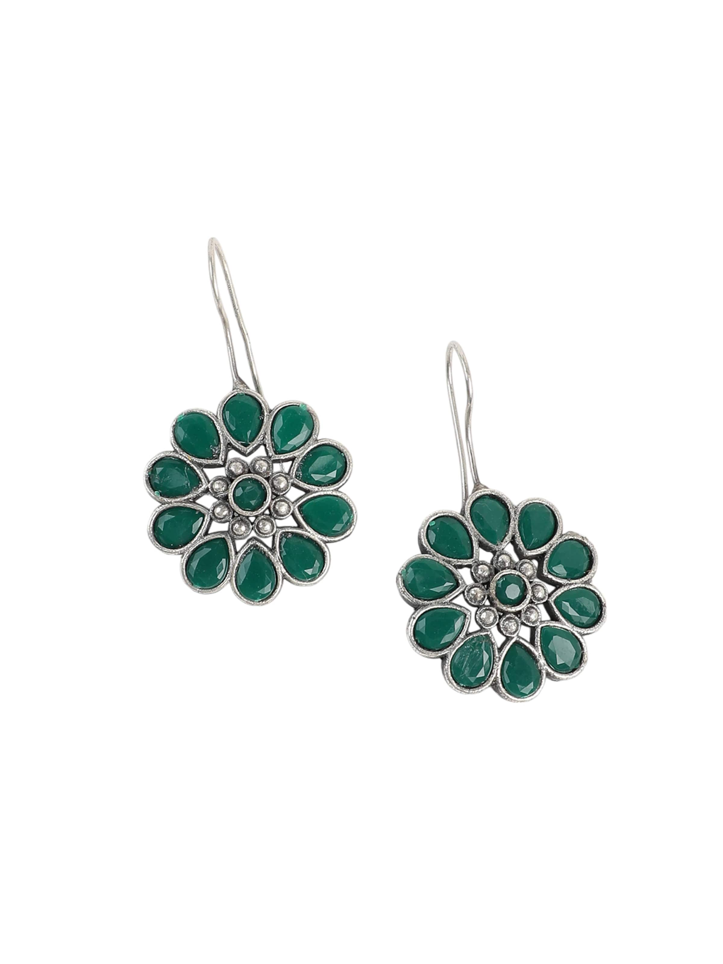 SOHI - Brincos 'Rozenn' em verde: frente
