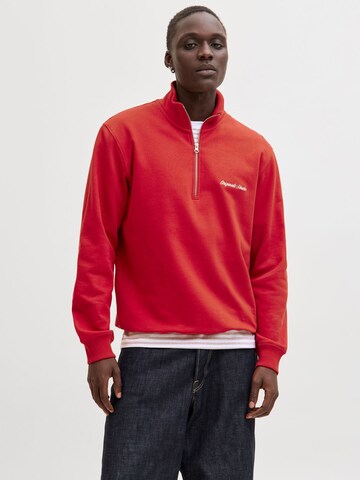 JACK & JONES Sweatshirt 'JORNorrebro' in Red: front