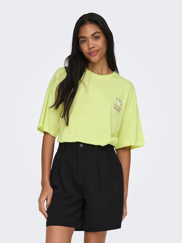 ONLY Oversize t-shirt 'LIV' i gul: framsida