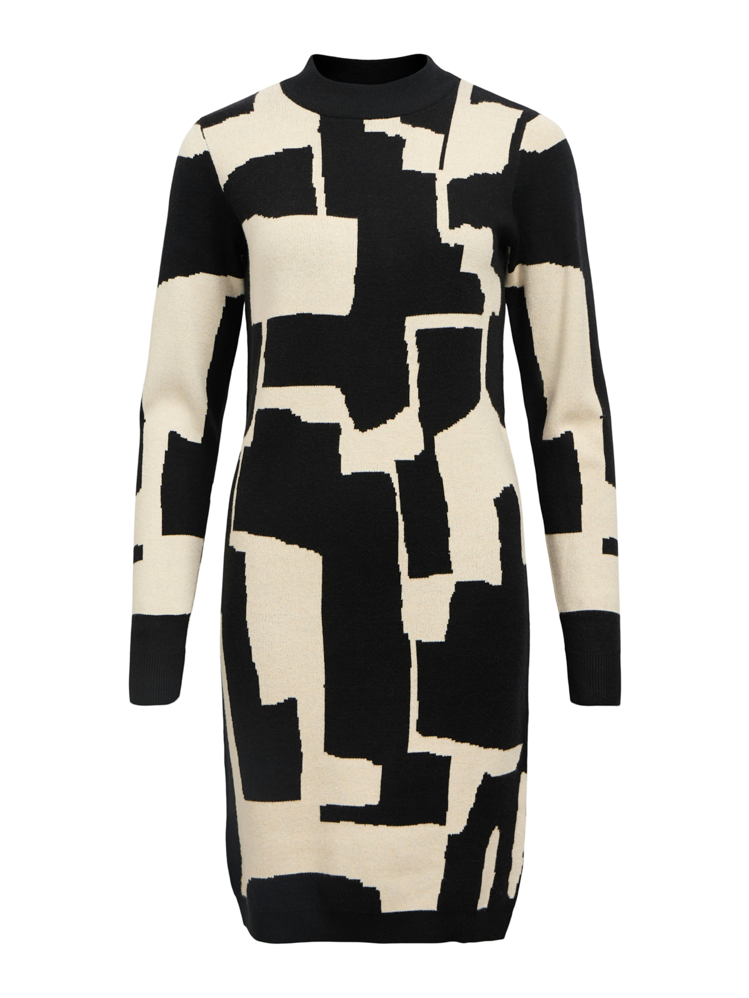 OBJECT Úpletové šaty 'RAY' – černá: přední strana