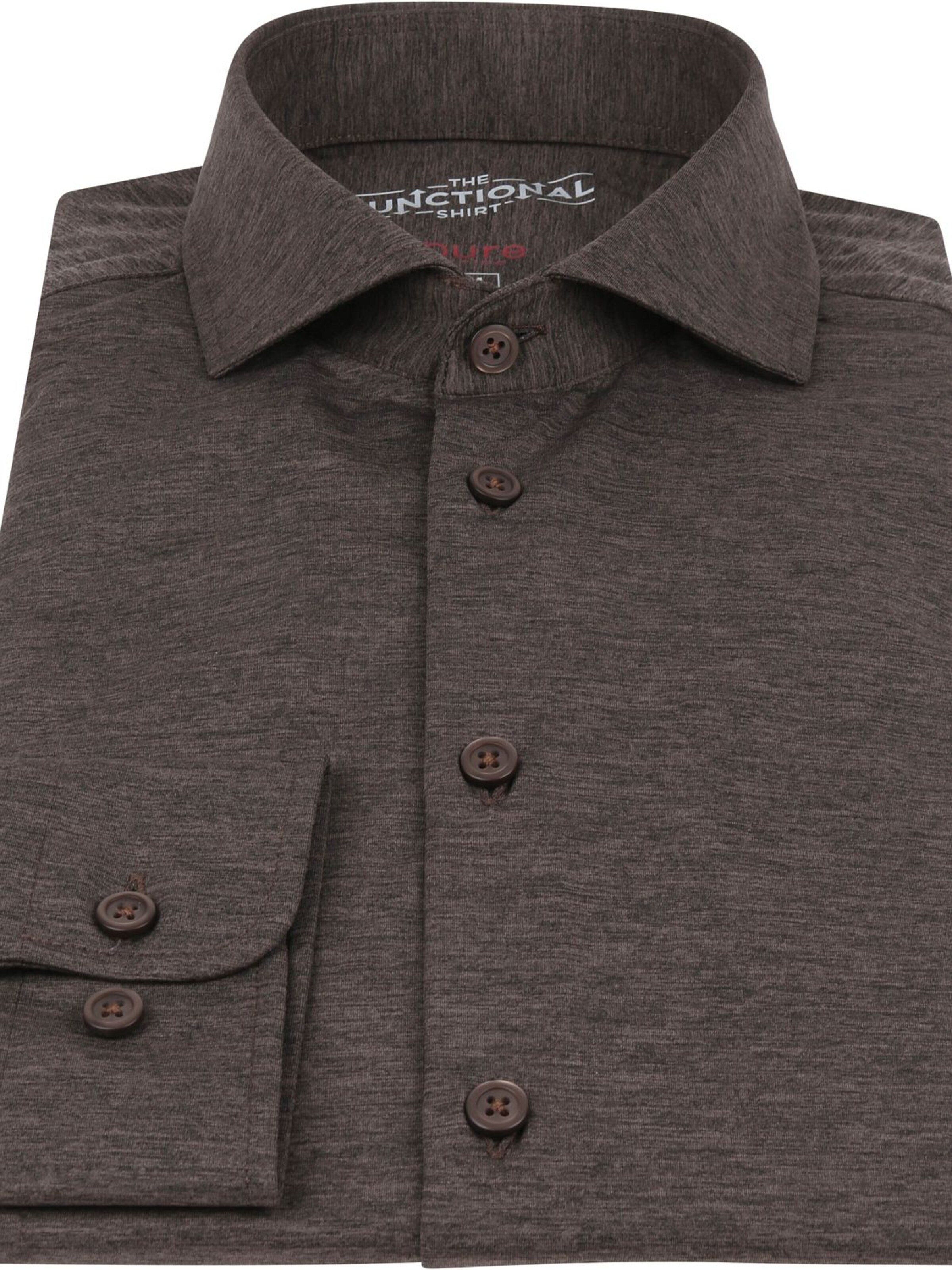 PURE Slim fit Button Up Shirt in Brown
