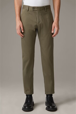 Coupe slim Pantalon 'Code' STRELLSON en vert : devant