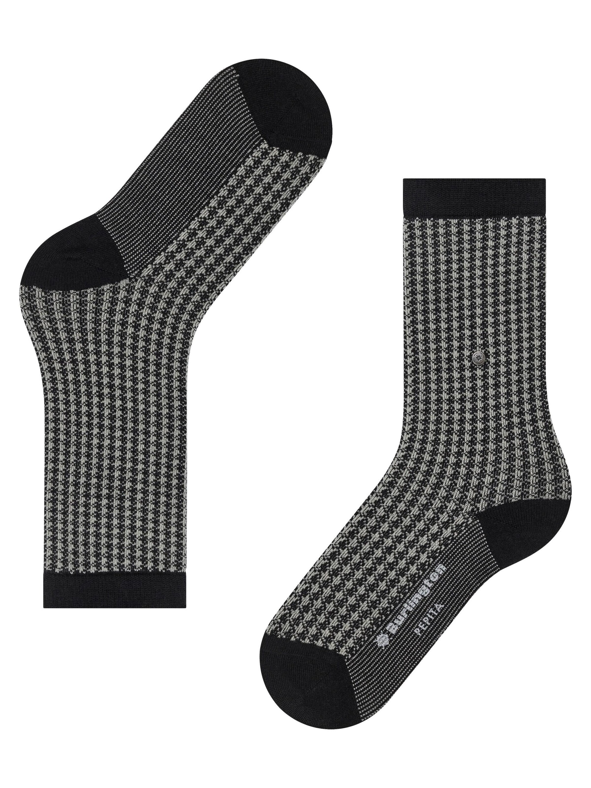 BURLINGTON Socks 'Pepita' in Black