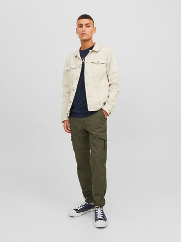 JACK & JONES Slimfit Cargobroek 'Marco Joe' in Groen