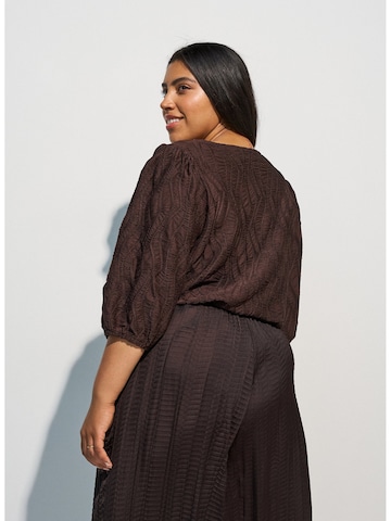 Zizzi Blouse 'ELOTUS' in Brown
