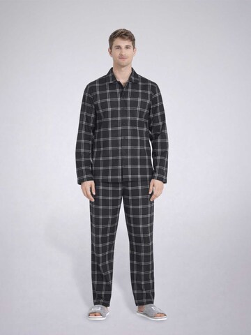 PANTONECLO Pyjama lang 'Pantoneclo Men’s Nightwear Set' in Zwart