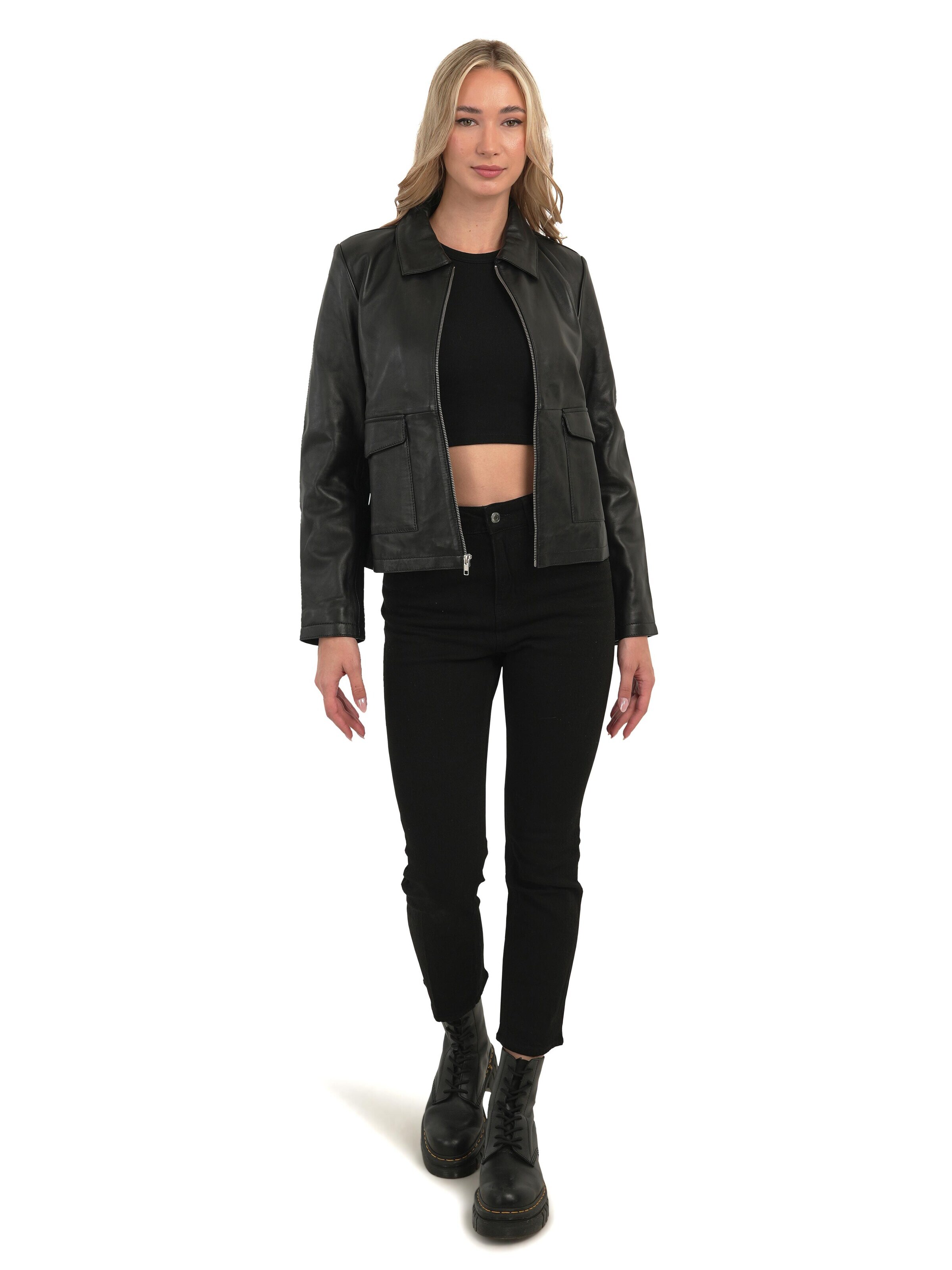 Chic and Clicks - Chaqueta de entretiempo 'Minimal' en negro