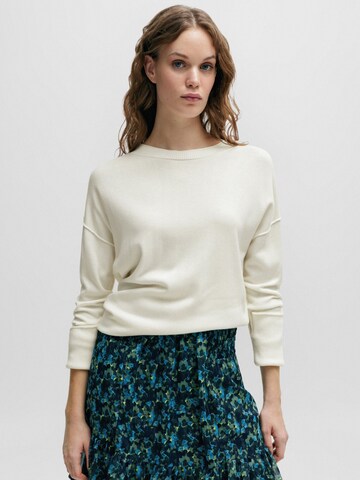 BOSS Sweater ' C_Fannie ' in White: front