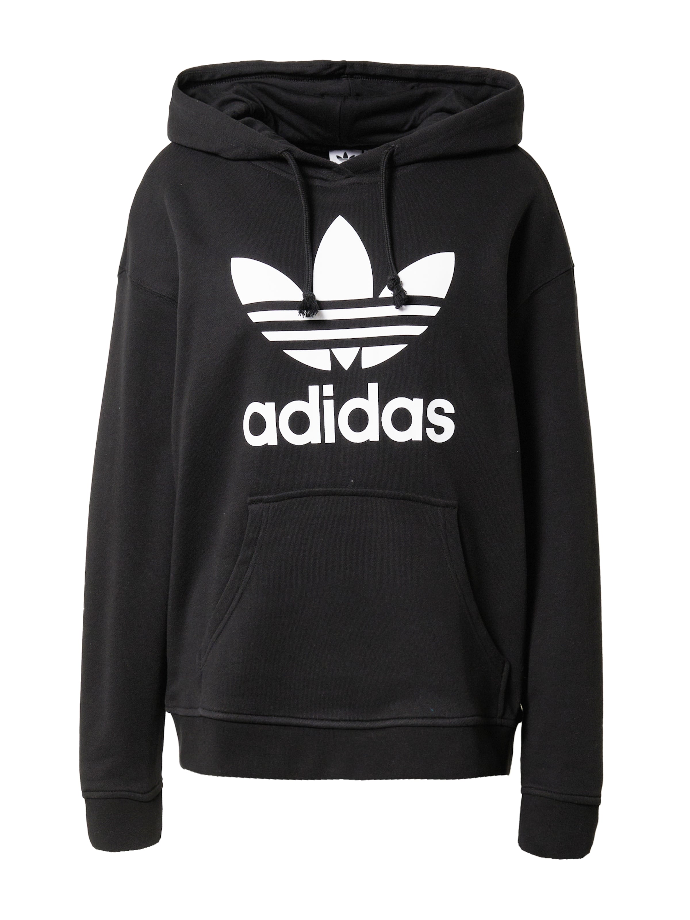 ADIDAS ORIGINALS Sweatshirt 'Trefoil' in schwarz / weiß, Produktansicht