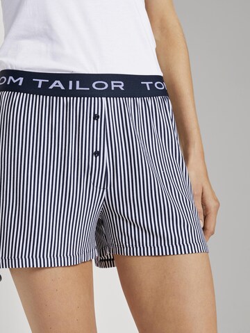 TOM TAILOR Pyjamabroek in Blauw