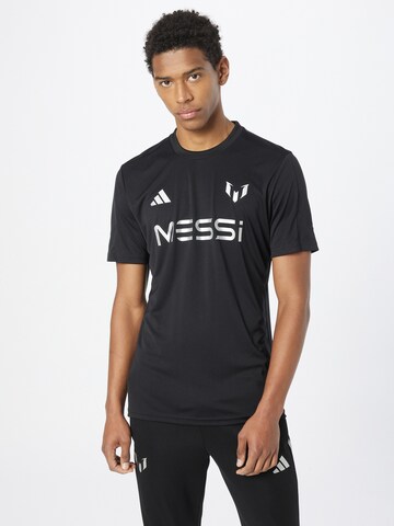 ADIDAS PERFORMANCE - Camiseta funcional 'Messi ' en negro: frente