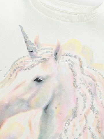 Next Μπλουζάκι 'Sequin Unicorn Frill' σε λευκό