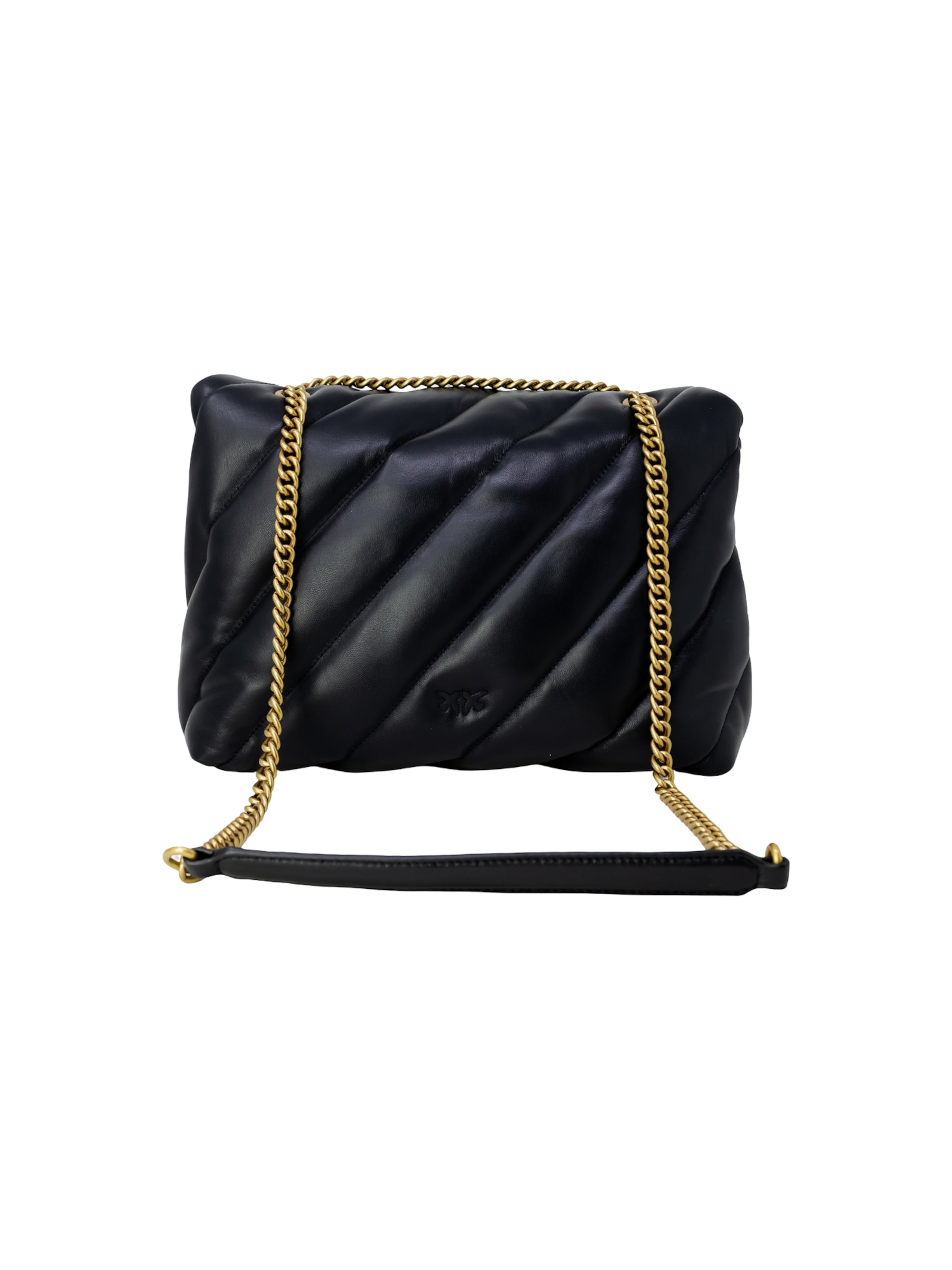 PINKO Skuldertaske 'LOVE BIG PUFF CL. SHEEP NAPPA 100037 A0F2' i sort