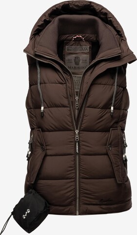 Gilet 'Taisaa' MARIKOO en marron : devant