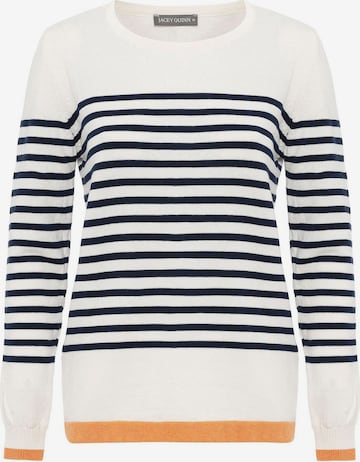 balta Jacey Quinn Megztinis: priekis