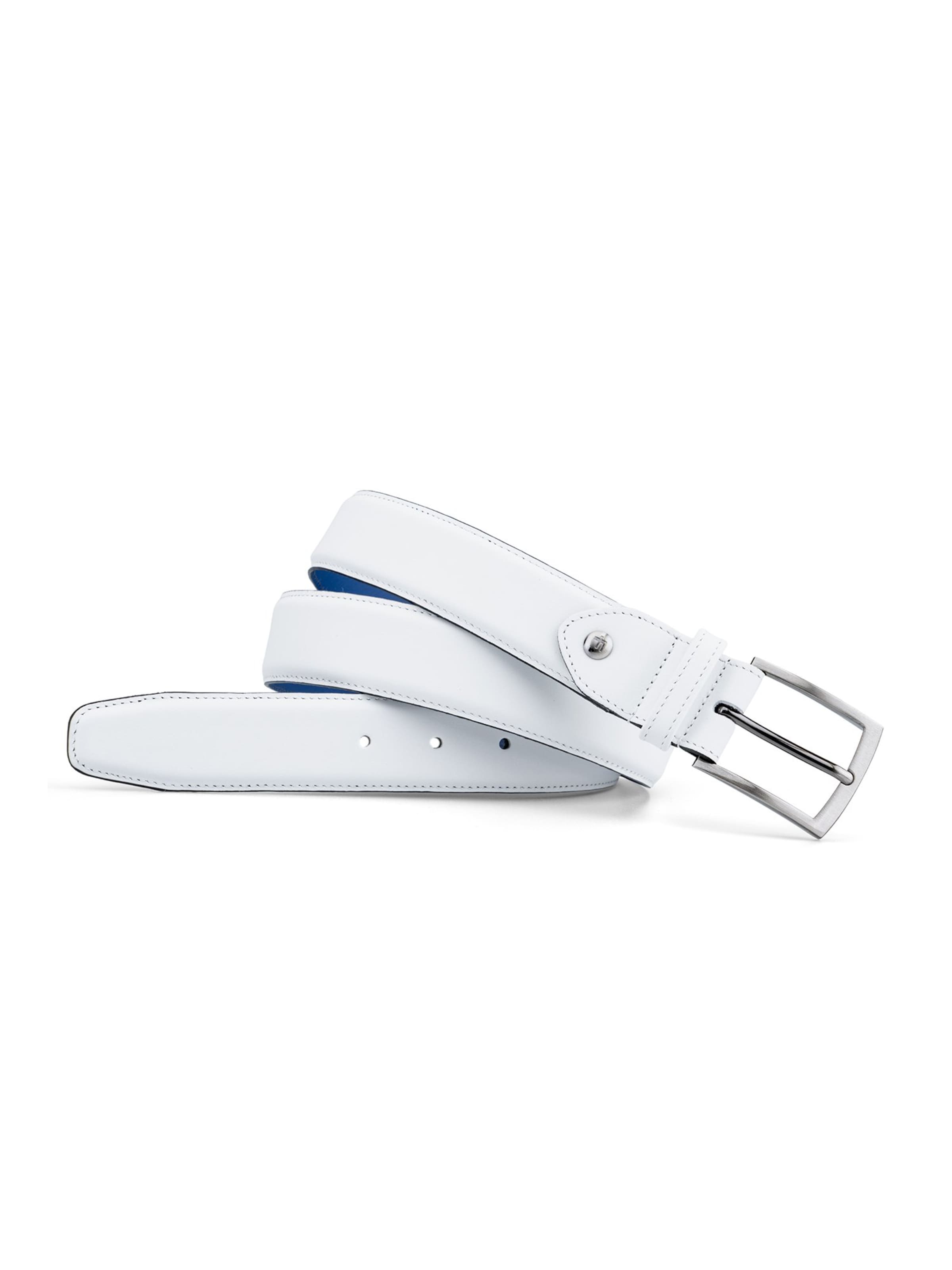 Floris van Bommel Belt 'DE BELTER 42' in White: front