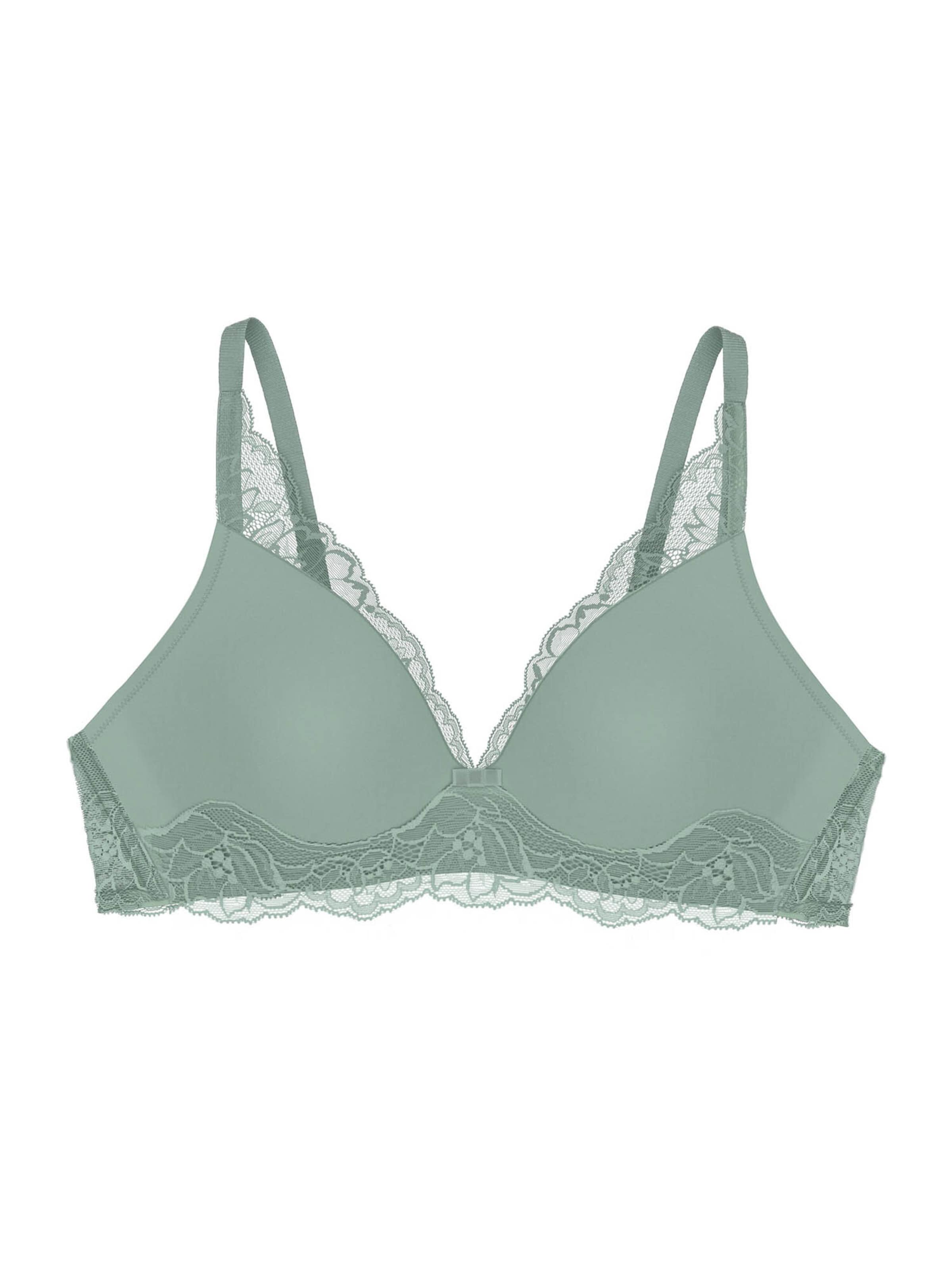 TRIUMPH T-shirt Bra ' Amourette Charm ' in Green: front