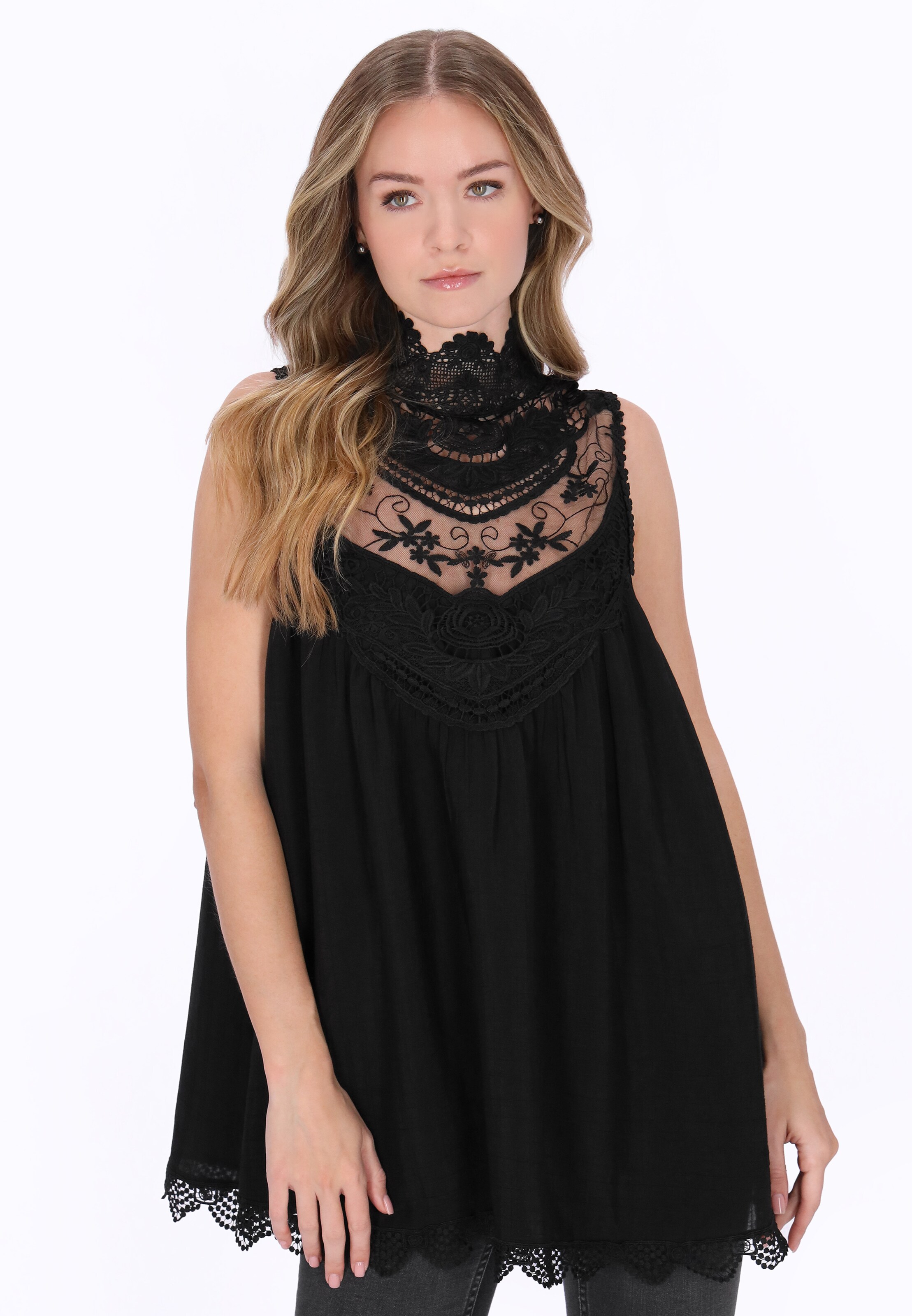 Haut DreiMaster Vintage en noir : devant