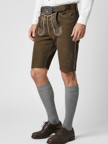 Regular Pantalon folklorique 'Greif' SPIETH & WENSKY en marron
